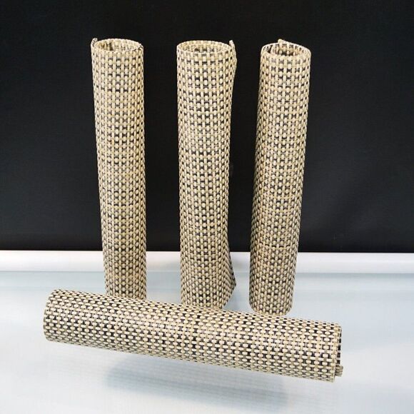 Woven Placemats Set of 4 Vinyl Washable Placemats - Picture 4 of 5